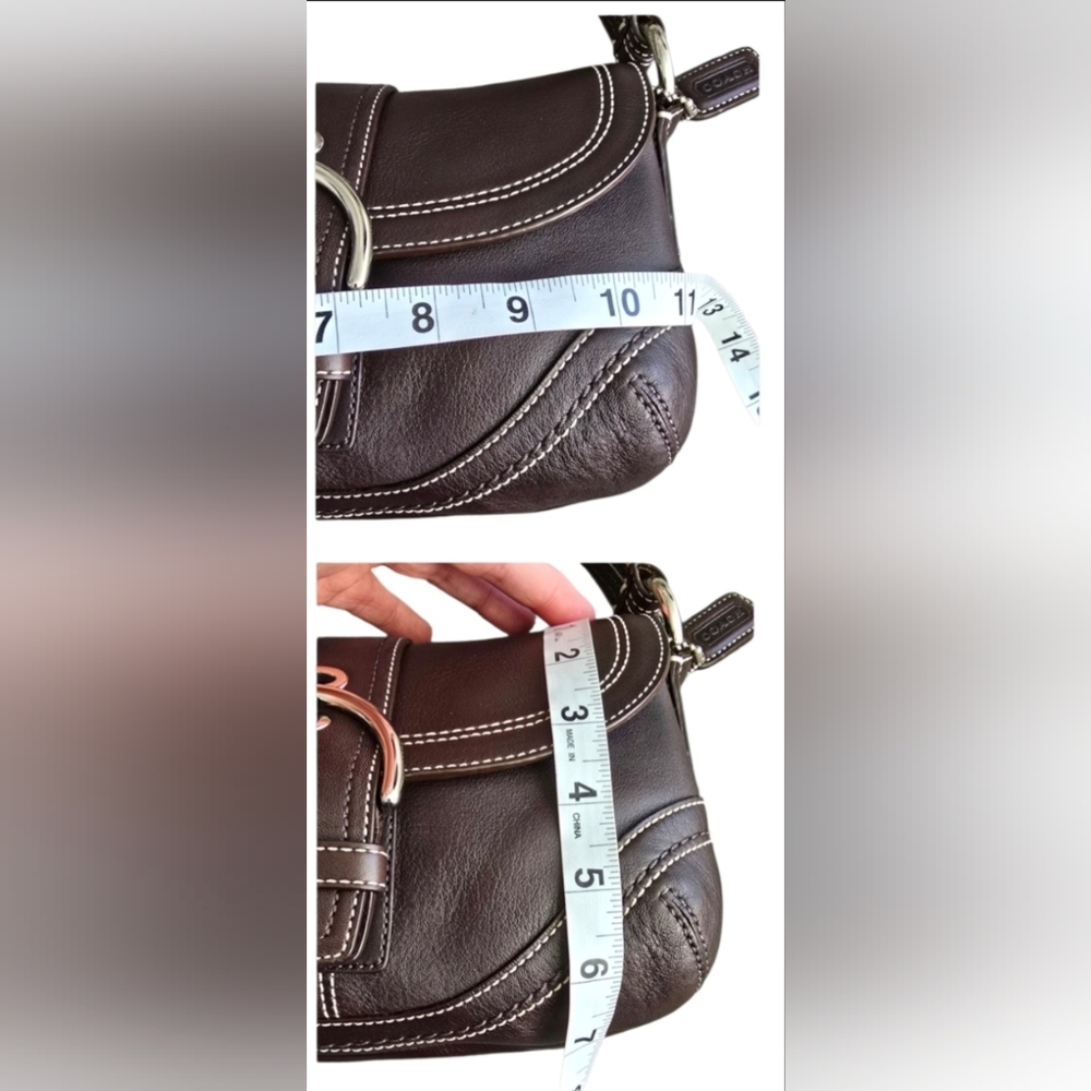 Coach Y2K '07 Small Soho Flap Shoulder Bag F10909 chocolate brown PRISTINE - Picture 6 of 12